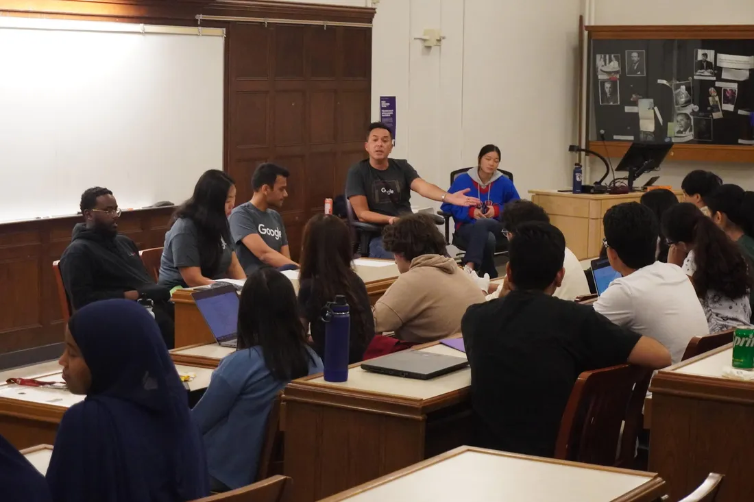 SWECC members in a discussion-style club meeting